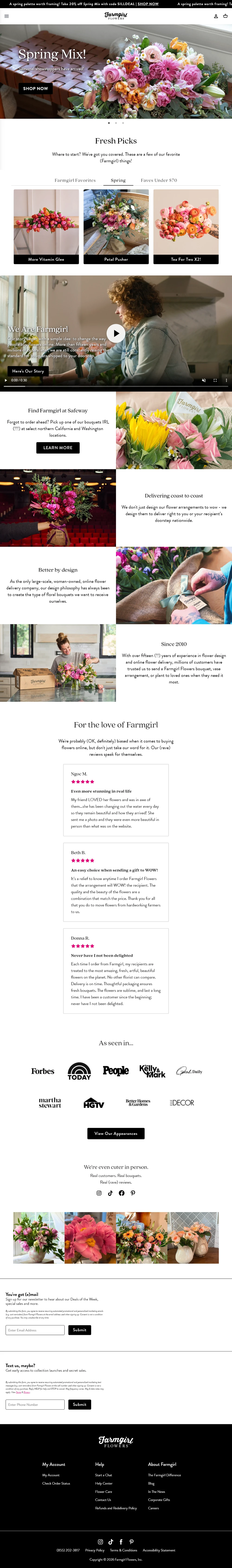 Farmgirl Flowers website